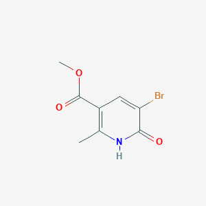 Methyl 5-bromo-2-methyl-6-oxo-1,6-dihydropyridine-3-carboxylate chemical structure (CAS 1334499-25-0)