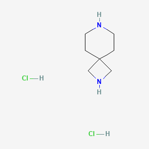2,7-Diazaspiro[3.5]nonane dihydrochloride chemical structure (CAS 1334499-85-2)