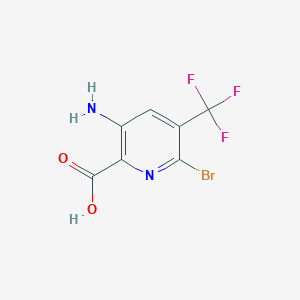 3-Amino-6-bromo-5-(trifluoromethyl)picolinic acid chemical structure (CAS 1334546-32-5)