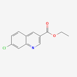 Ethyl 7-chloroquinoline-3-carboxylate chemical structure (CAS 133455-49-9)