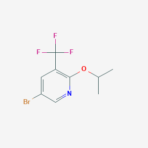 5-Bromo-2-isopropoxy-3-(trifluoromethyl)pyridine chemical structure (CAS 1334607-80-5)