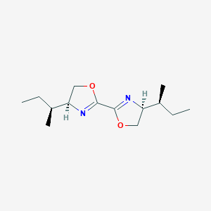 (4S,4'S)-4,4'-Di((S)-sec-butyl)-4,4',5,5'-tetrahydro-2,2'-bioxazole chemical structure (CAS 133463-89-5)