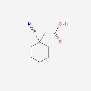 2-(1-Cyanocyclohexyl)acetic acid chemical structure (CAS 133481-09-1)
