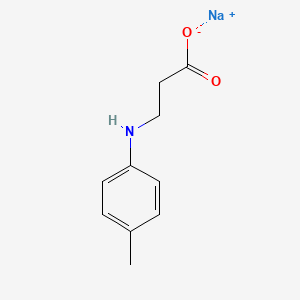 Sodium 3-[(4-methylphenyl)amino]propanoate chemical structure (CAS 133481-20-6)