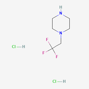 1-(2,2,2-Trifluoroethyl)piperazine dihydrochloride chemical structure (CAS 13349-91-2)