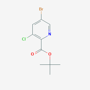 tert-Butyl 5-bromo-3-chloropicolinate chemical structure (CAS 1335056-20-6)