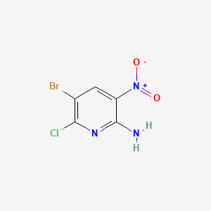 5-Bromo-6-chloro-3-nitropyridin-2-amine chemical structure (CAS 1335057-22-1)