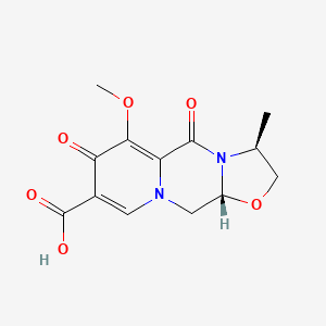 (3S,11AR)-6-methoxy-3-methyl-5,7-dioxo-2,3,5,7,11,11a-hexahydrooxazolo[3,2-a]pyrido[1,2-d]pyrazine-8-carboxylic acid chemical structure (CAS 1335210-24-6)