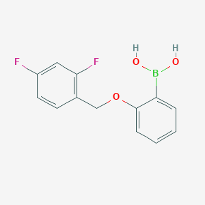 (2-((2,4-Difluorobenzyl)oxy)phenyl)boronic acid chemical structure (CAS 1335234-26-8)
