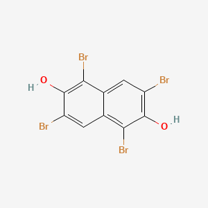 1,3,5,7-Tetrabromonaphthalene-2,6-diol chemical structure (CAS 133546-43-7)