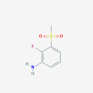 2-Fluoro-3-(methylsulfonyl)aniline chemical structure (CAS 1335496-06-4)