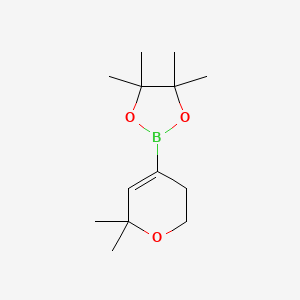 2-(6,6-Dimethyl-3,6-dihydro-2H-pyran-4-yl)-4,4,5,5-tetramethyl-1,3,2-dioxaborolane chemical structure (CAS 1335514-72-1)