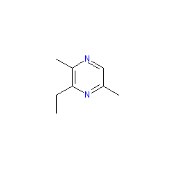 3-Ethyl-2,5-dimethylpyrazine chemical structure (CAS 13360-65-1)
