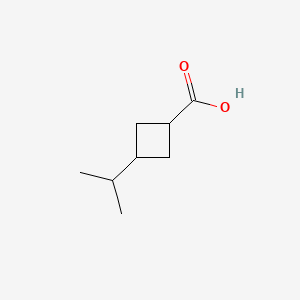 3-Isopropylcyclobutanecarboxylic acid chemical structure (CAS 13363-91-2)