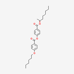 (R)-Octan-2-yl 4-((4-(hexyloxy)benzoyl)oxy)benzoate chemical structure (CAS 133676-09-2)