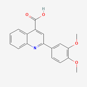 2-(3,4-Dimethoxyphenyl)quinoline-4-carboxylic acid chemical structure (CAS 133676-16-1)