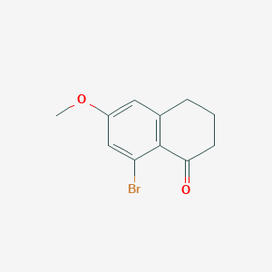 8-Bromo-6-methoxy-3,4-dihydronaphthalen-1(2H)-one chemical structure (CAS 1336952-02-3)