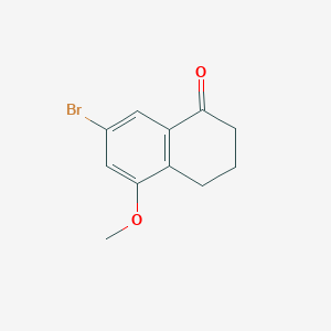 7-Bromo-5-methoxy-3,4-dihydronaphthalen-1(2H)-one chemical structure (CAS 1336953-53-7)