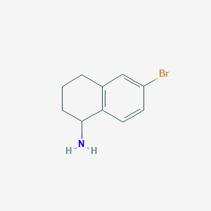 6-Bromo-1,2,3,4-tetrahydronaphthalen-1-amine chemical structure (CAS 1337523-99-5)