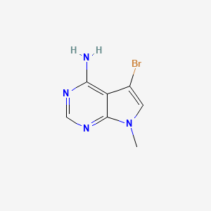 5-Bromo-7-methyl-7H-pyrrolo[2,3-d]pyrimidin-4-amine chemical structure (CAS 1337532-51-0)