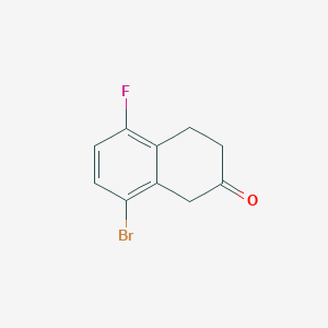 8-Bromo-5-fluoro-3,4-dihydronaphthalen-2(1H)-one chemical structure (CAS 1337856-48-0)