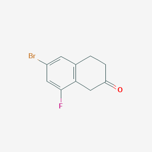 6-Bromo-8-fluoro-3,4-dihydronaphthalen-2(1H)-one chemical structure (CAS 1337857-08-5)