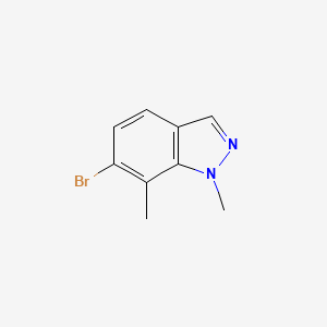 6-Bromo-1,7-dimethyl-1H-indazole chemical structure (CAS 1337880-48-4)