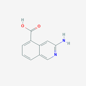 3-Aminoisoquinoline-5-carboxylic acid chemical structure (CAS 1337880-90-6)