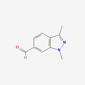 1,3-Dimethyl-1H-indazole-6-carbaldehyde chemical structure (CAS 1337881-87-4)