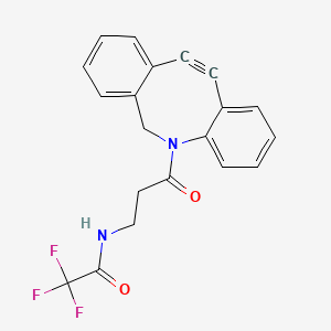 N-[3-(11,12-Didehydrodibenz[b,f]azocin-5(6H)-yl)-3-oxopropyl]-2,2,2-trifluoroacetamide chemical structure (CAS 1337920-23-6)