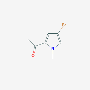 1-(4-Bromo-1-methyl-1H-pyrrol-2-yl)ethan-1-one chemical structure (CAS 1337993-67-5)