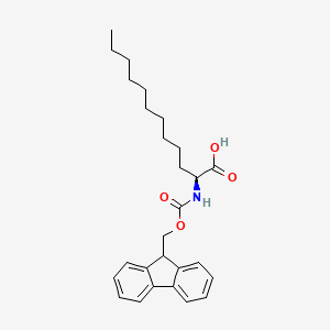 (2S)-2-(Fmoc-amino)dodecanoic acid chemical structure (CAS 1338002-17-7)