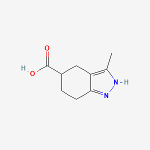 3-Methyl-4,5,6,7-tetrahydro-1H-indazole-5-carboxylic acid chemical structure (CAS 1338247-49-6)