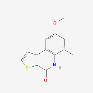 8-Methoxy-6-methylthieno[2,3-c]quinolin-4(5H)-one chemical structure (CAS 1338543-45-5)