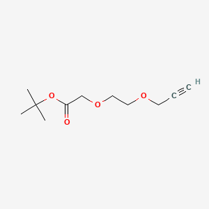 tert-Butyl 2-(2-(prop-2-yn-1-yloxy)ethoxy)acetate chemical structure (CAS 1338564-52-5)