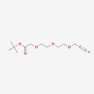 tert-Butyl 2-(2-(2-(prop-2-yn-1-yloxy)ethoxy)ethoxy)acetate chemical structure (CAS 1338564-53-6)