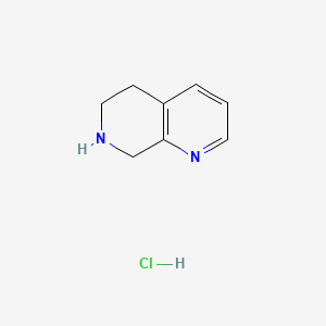 5,6,7,8-Tetrahydro-1,7-naphthyridine hydrochloride chemical structure (CAS 1338707-67-7)
