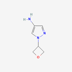 1-(Oxetan-3-yl)-1H-pyrazol-4-amine chemical structure (CAS 1338719-26-8)