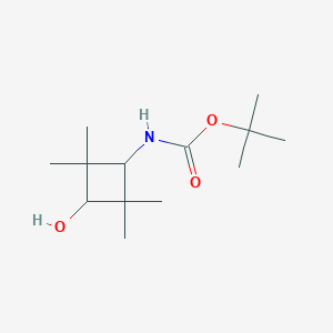 tert-Butyl (trans-3-hydroxy-2,2,4,4-tetramethylcyclobutyl)carbamate chemical structure (CAS 1338812-41-1)