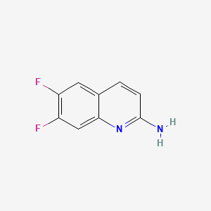 6,7-Difluoroquinolin-2-amine chemical structure (CAS 1338991-67-5)
