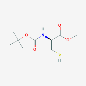 Methyl (tert-butoxycarbonyl)-D-cysteinate chemical structure (CAS 133904-67-3)