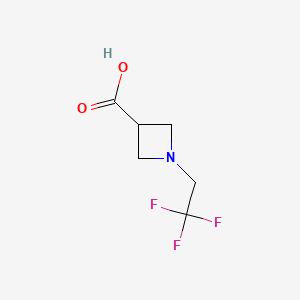 1-(2,2,2-Trifluoroethyl)azetidine-3-carboxylic acid chemical structure (CAS 1339115-53-5)