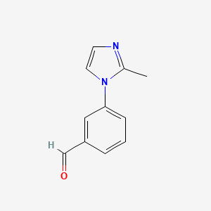 3-(2-Methyl-1H-imidazol-1-yl)benzaldehyde chemical structure (CAS 1339213-76-1)