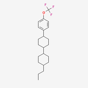rel-(1S,4R)-4-Propyl-4'-(4-(trifluoromethoxy)phenyl)-1,1'-bi(cyclohexane) chemical structure (CAS 133937-72-1)