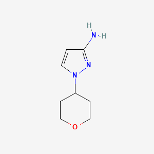 1-(Oxan-4-yl)-1H-pyrazol-3-amine chemical structure (CAS 1339391-39-7)