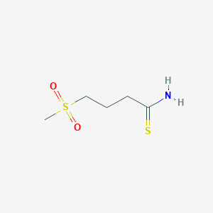 4-(Methylsulfonyl)butanethioamide chemical structure (CAS 1339404-21-5)