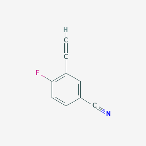 3-Ethynyl-4-fluorobenzonitrile chemical structure (CAS 133960-64-2)