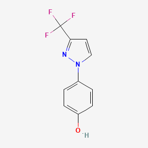 4-(3-(Trifluoromethyl)-1H-pyrazol-1-yl)phenol chemical structure (CAS 1339680-51-1)
