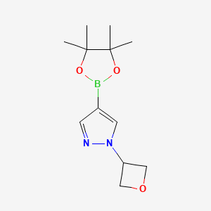 1-(Oxetan-3-yl)-4-(4,4,5,5-tetramethyl-1,3,2-dioxaborolan-2-yl)-1H-pyrazole chemical structure (CAS 1339890-99-1)