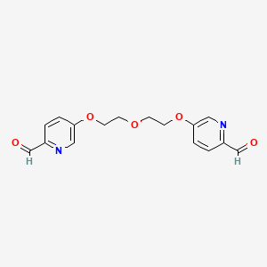 5,5'-((Oxybis(ethane-2,1-diyl))bis(oxy))dipicolinaldehyde chemical structure (CAS 1339935-81-7)